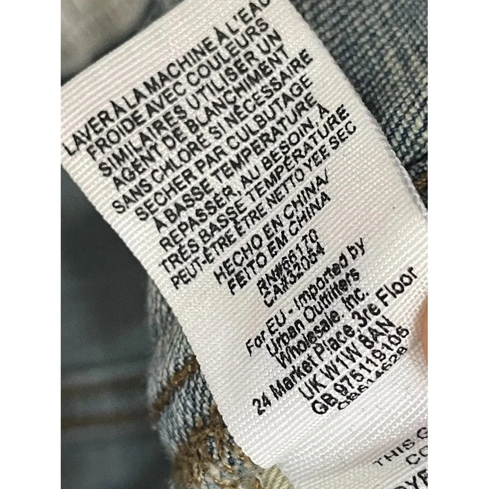 Free People Women's 27 Blue‎ Jeans Denim Cotton Skinny Leg Medium Wash Stretch